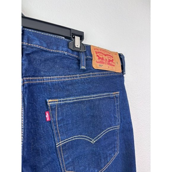Levi's 501 men's 46W 30L medium wash button fly denim jeans casual *altered - Picture 5 of 10